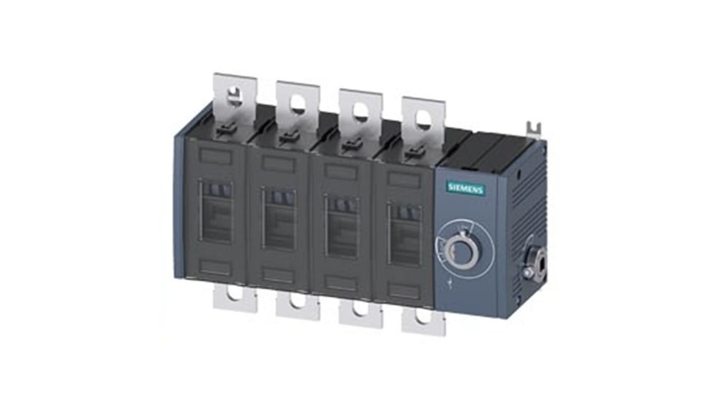 Sezionatore con interruttore Siemens 3KD3844-0PE40-0, 4P, 250A, Tipo fisso, , IP00, IP20