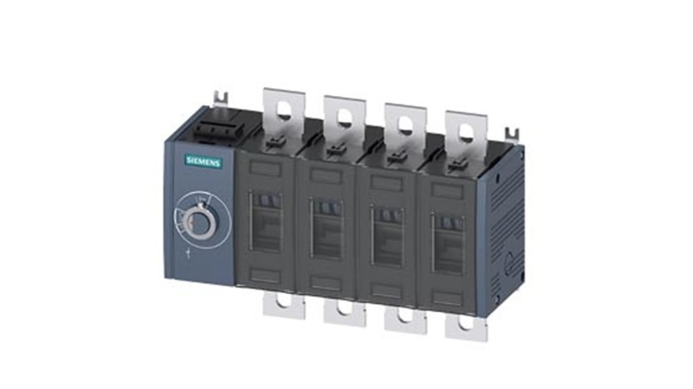 Interruptor seccionador, 4, Corriente 315A, Potencia 200kW, IP00, IP20