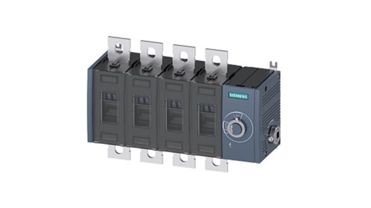 Sezionatore con interruttore Siemens 3KD4044-0PE40-0, 4P, 315A, Tipo fisso, , IP00, IP20