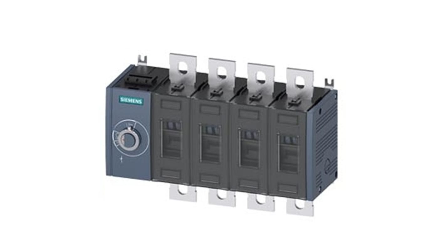 Siemens 4 Pole Fixed Switch Disconnector - 500A Maximum Current, 250kW Power Rating, IP00, IP20