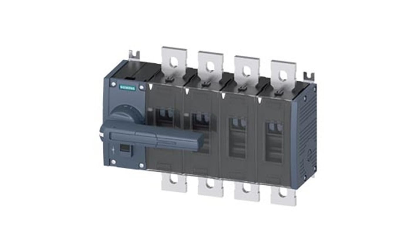 Interruptor seccionador, 4, Corriente 800A, Potencia 560kW, IP00, IP20