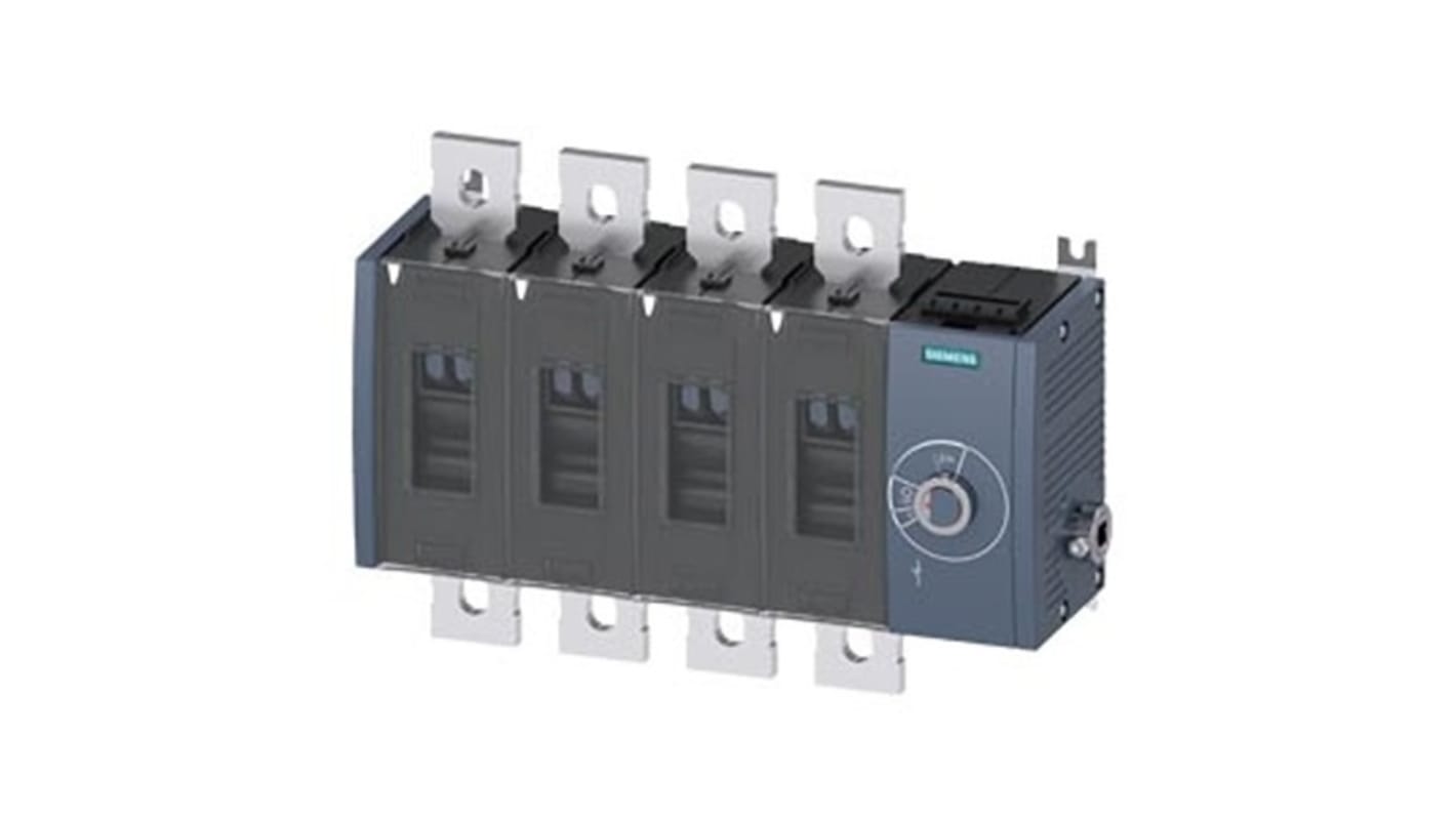 Siemens 4 Pole Fixed Switch Disconnector - 800A Maximum Current, 560kW Power Rating, IP00, IP20