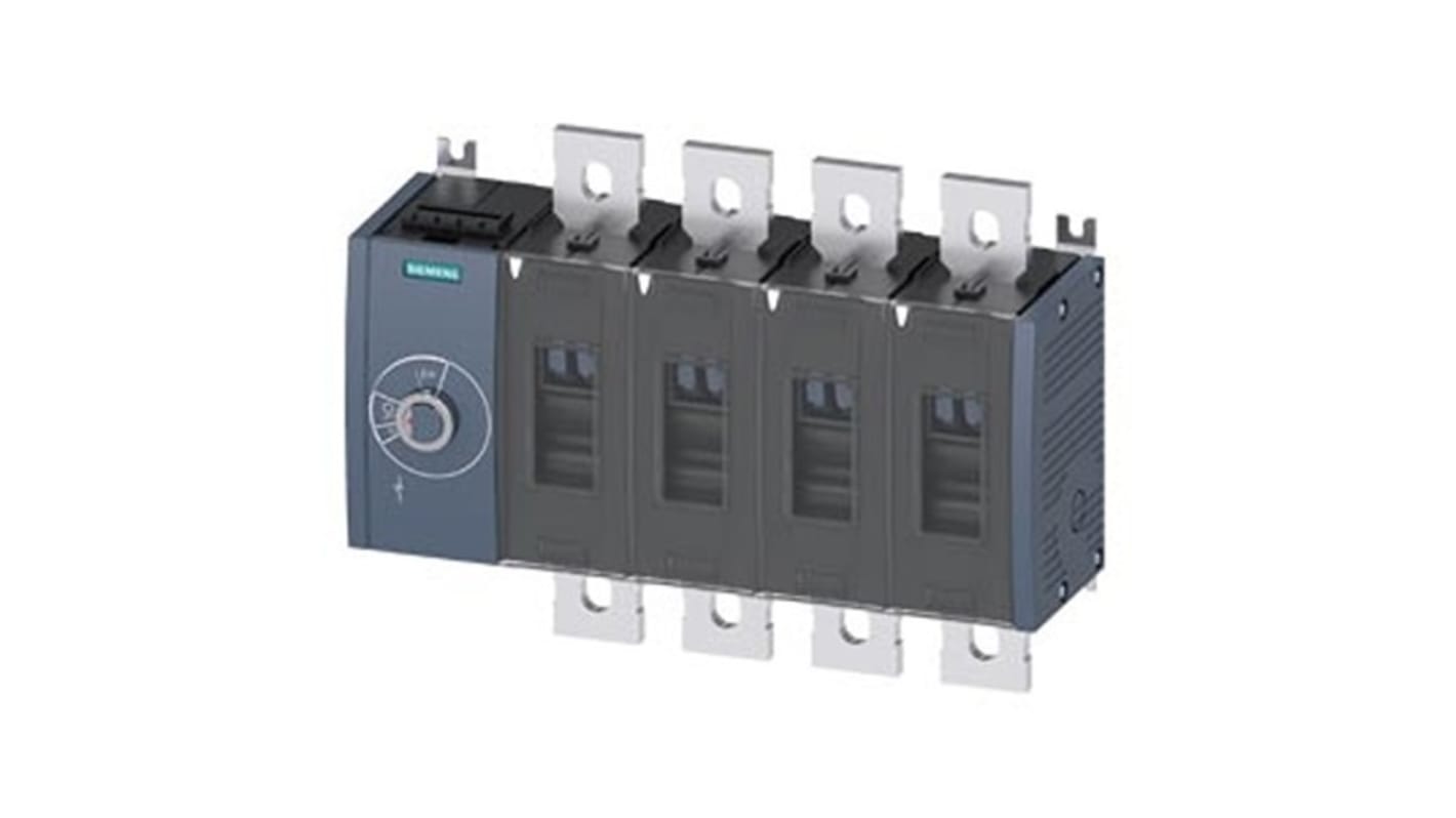 Sezionatore con interruttore Siemens 3KD5044-0QE10-0, 4P, 1000A, Tipo fisso, , IP00, IP20