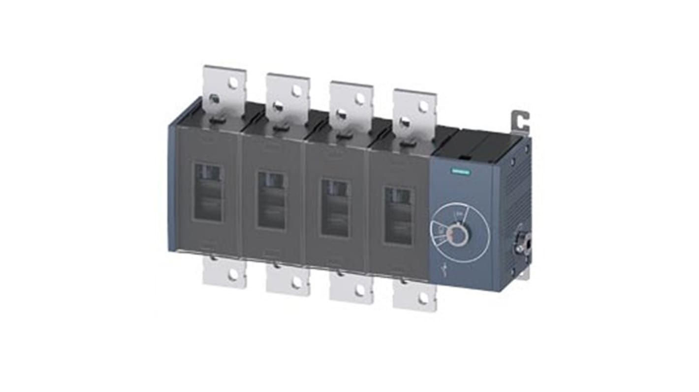 Siemens 4 Pole Fixed Switch Disconnector - 1000A Maximum Current, 710kW Power Rating, IP00, IP20