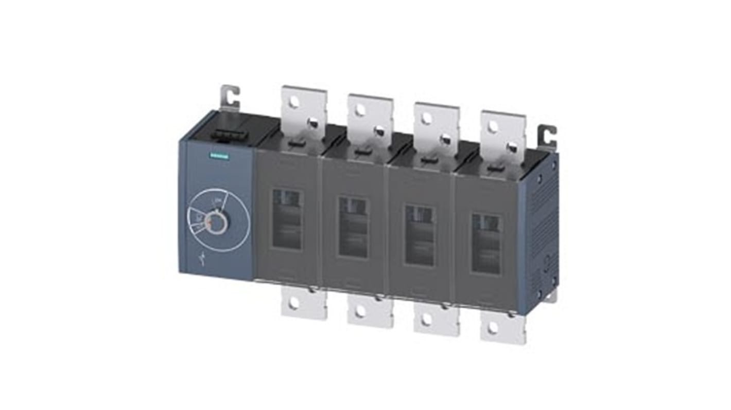 Sezionatore con interruttore Siemens 3KD5444-0RE10-0, 4P, 1600A, Tipo fisso, , IP00, IP20