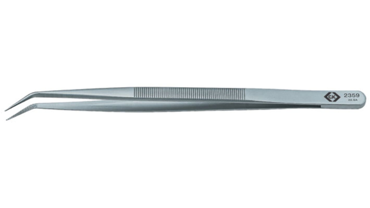 Pinzeta, celková délka: 150 mm nemagnetická, Nerezová ocel zahnutá špička , číslo modelu: T2359 Ano CK