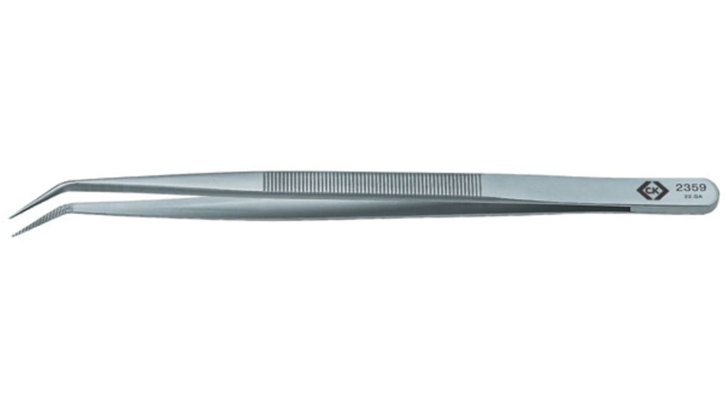 CK 150 mm, Stainless Steel, Bent, ESD Tweezer