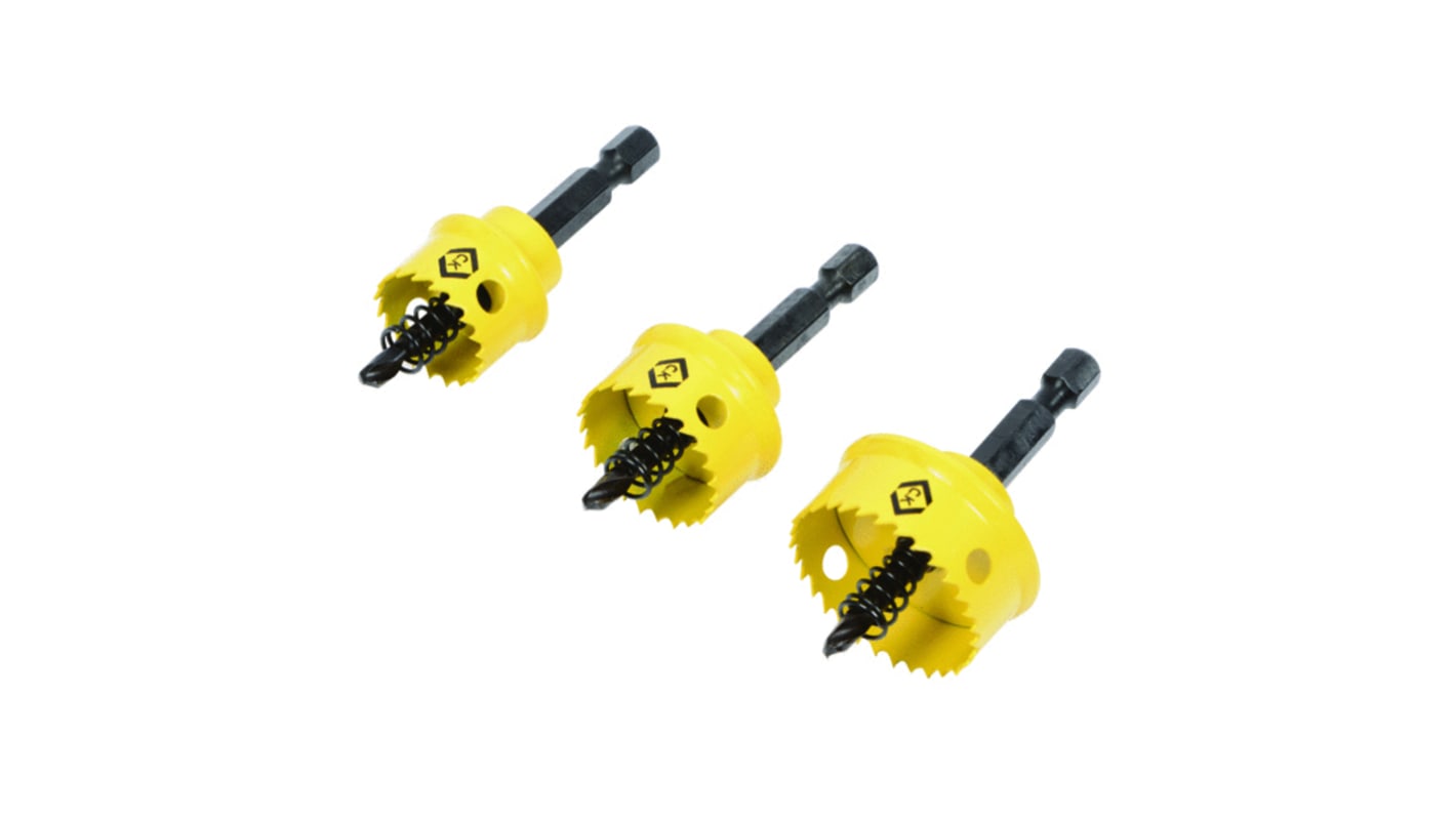 Sheet Steel Holesaw Set of 3