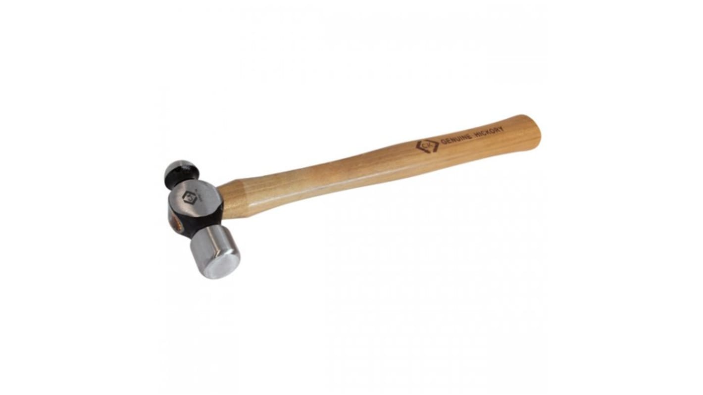 CK Hammer, Schlosserhammer Kugel aus C-Stahl Holz-Stiel 454g 355 mm