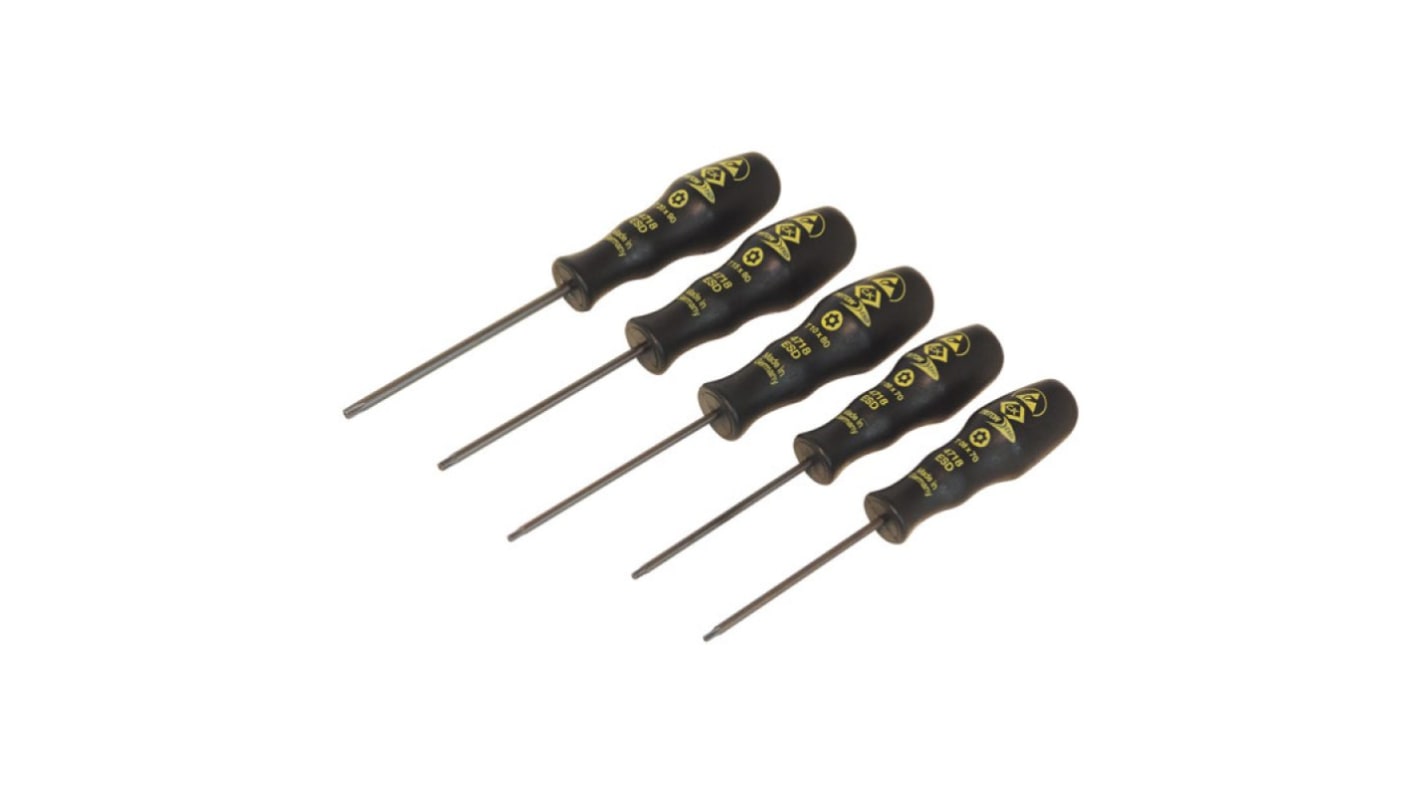 CK Torx Precision Screwdriver Set, 5-Piece, ESD-Safe