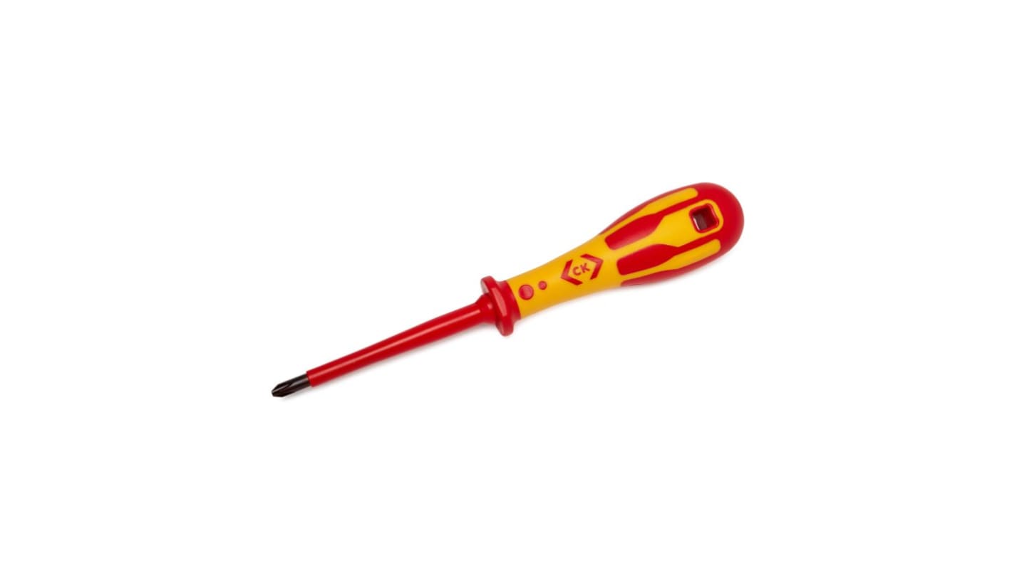 CK Phillips  Screwdriver, PH2 Tip, 100 mm Blade, VDE/1000V, 220 mm Overall