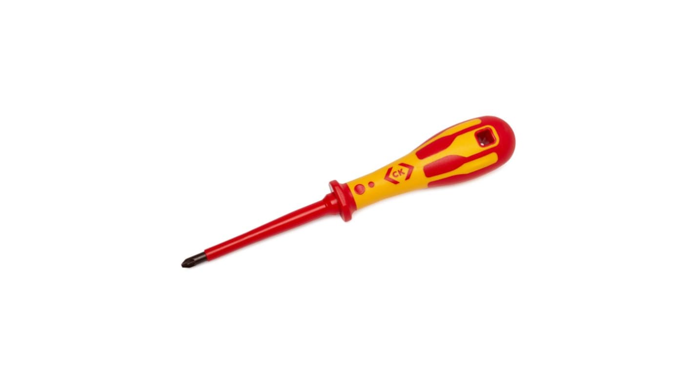 CK Phillips  Screwdriver, PZ0 Tip, 60 mm Blade, VDE/1000V, 155 mm Overall