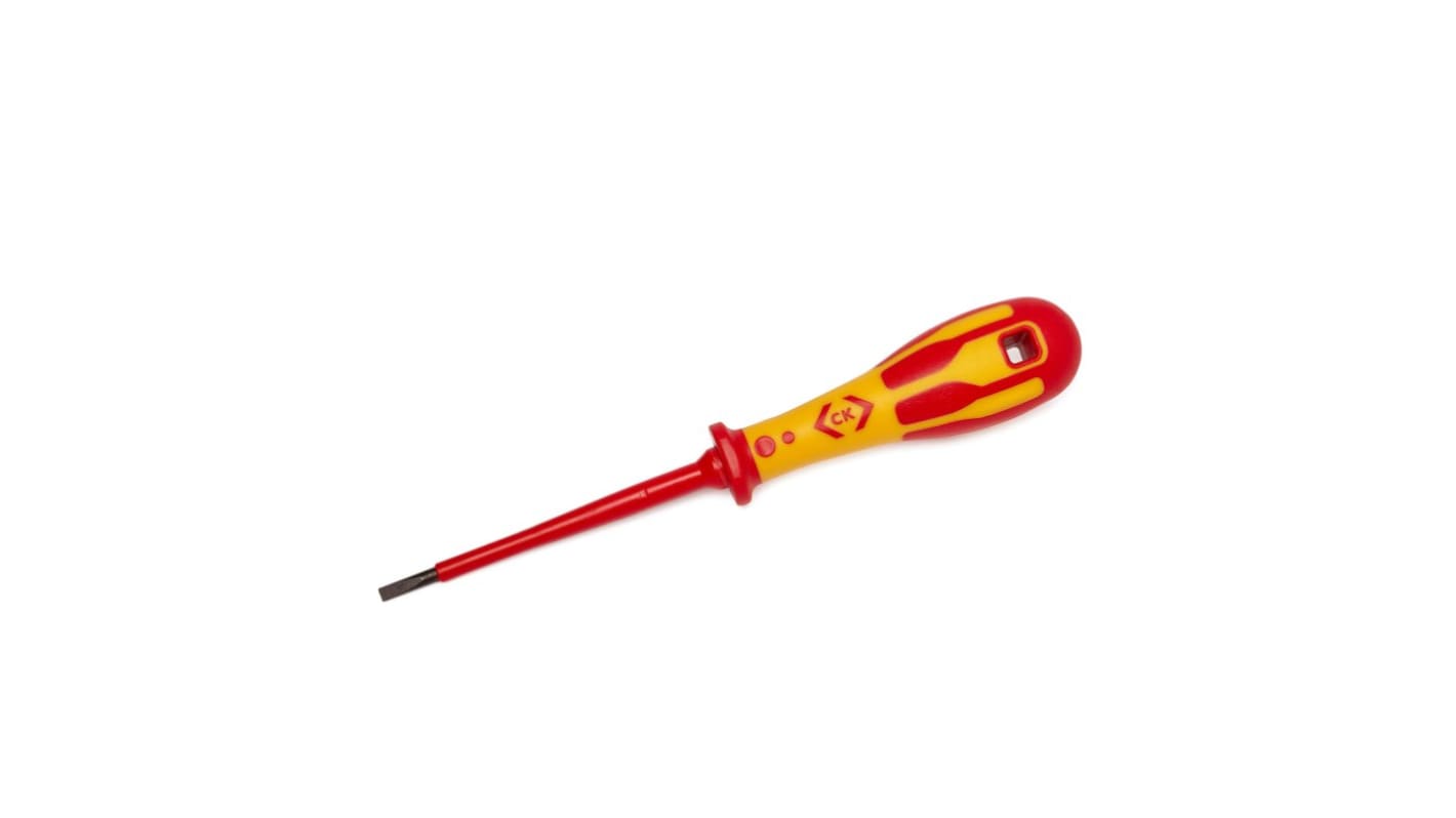 CK Slotted Parallel Screwdriver, SLP 2.5 Tip, 75 mm Blade, VDE/1000V, 170 mm Overall