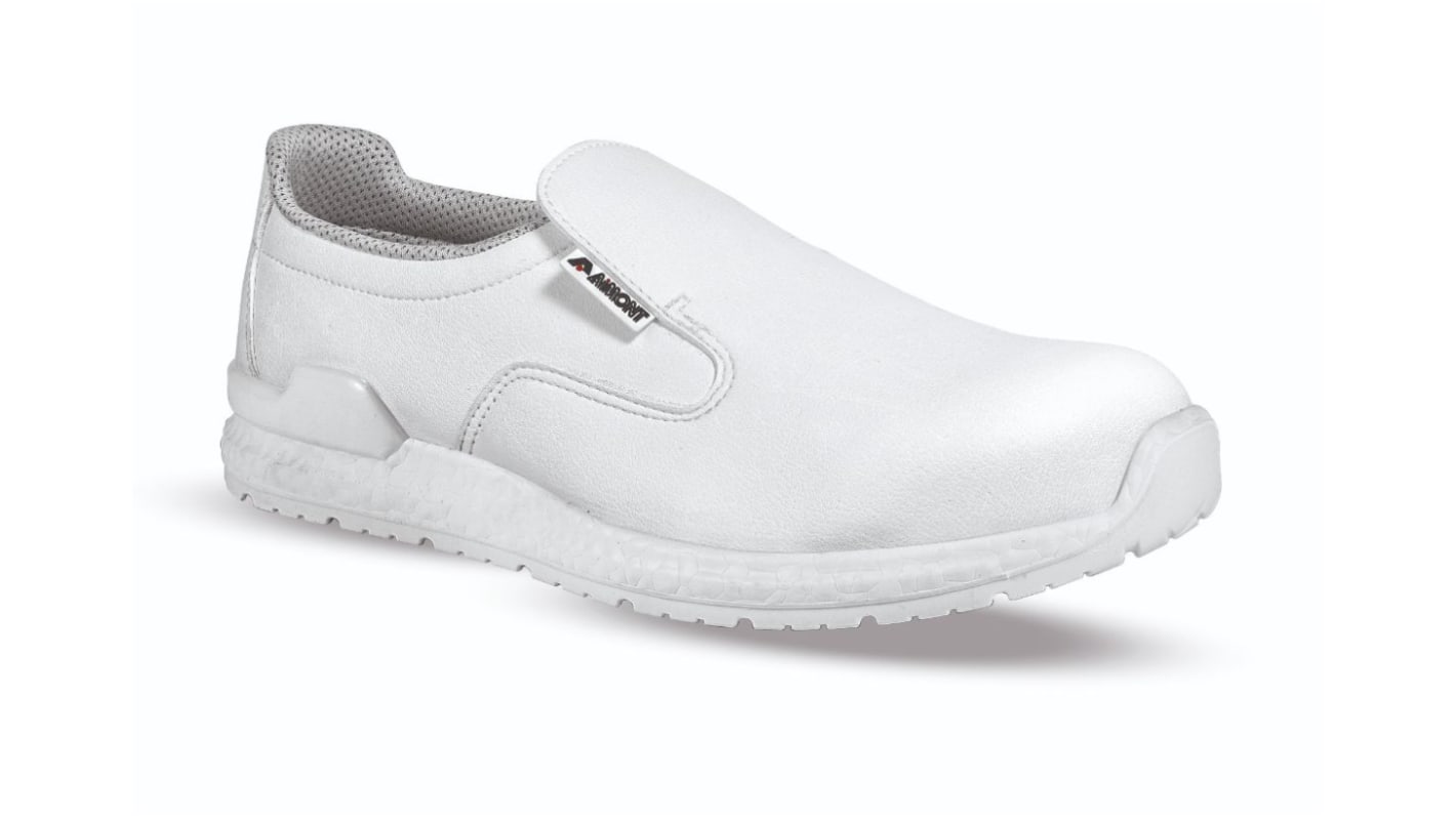 AIMONT CREAM ABI24 Unisex Grey, White Aluminium  Toe Capped Safety Shoes, UK 5, EU 38
