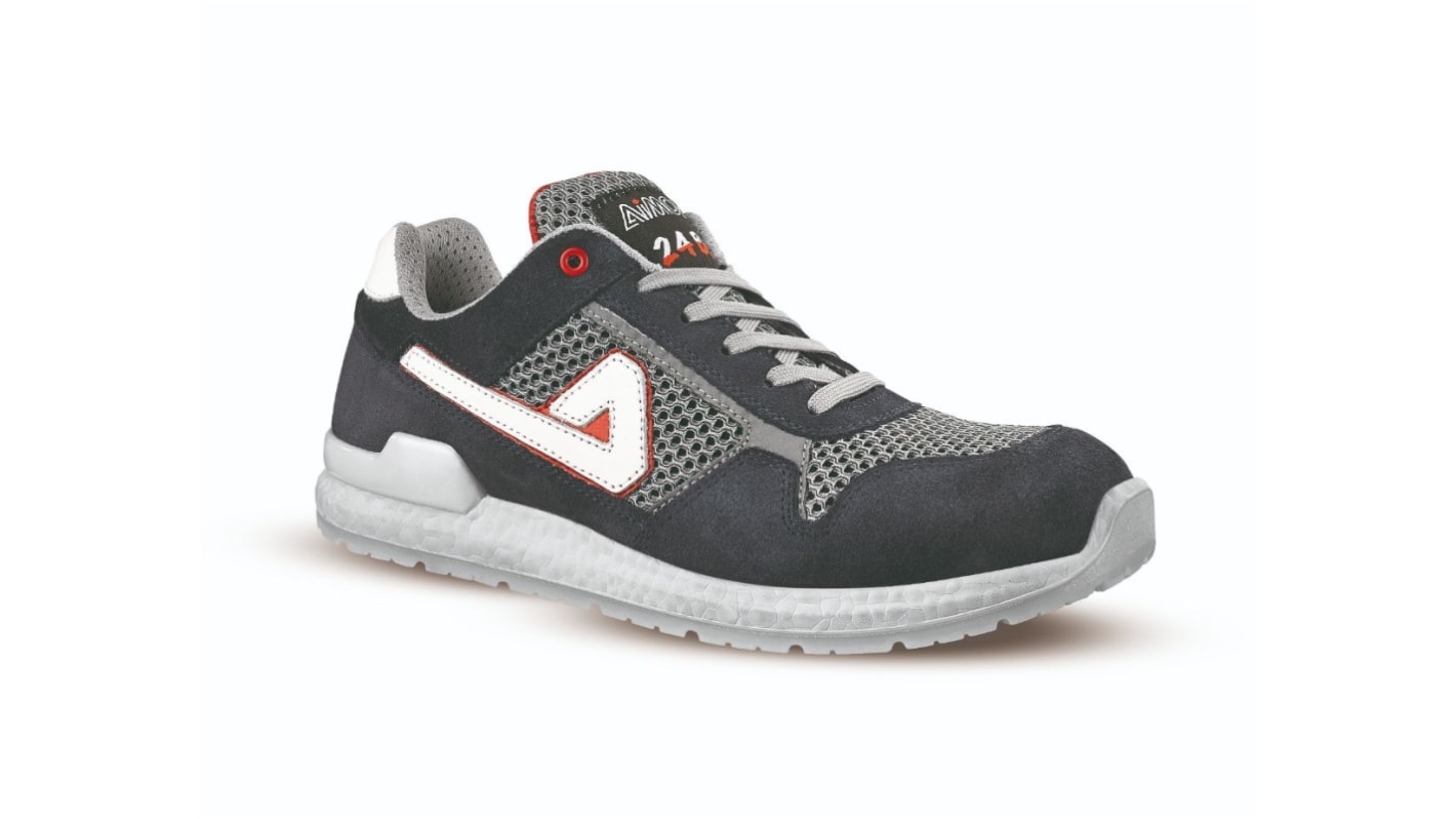 AIMONT ROMELL ABI05 Unisex Grey, Red Aluminium Toe Capped Safety Trainers, UK 3.5, EU 36