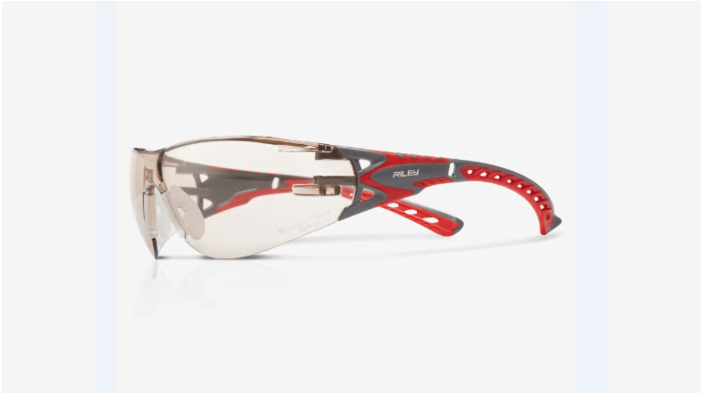 Gafas de seguridad Riley STREAM EVO, color de lente Ámbar, protección UV, antivaho, con No dioptrías