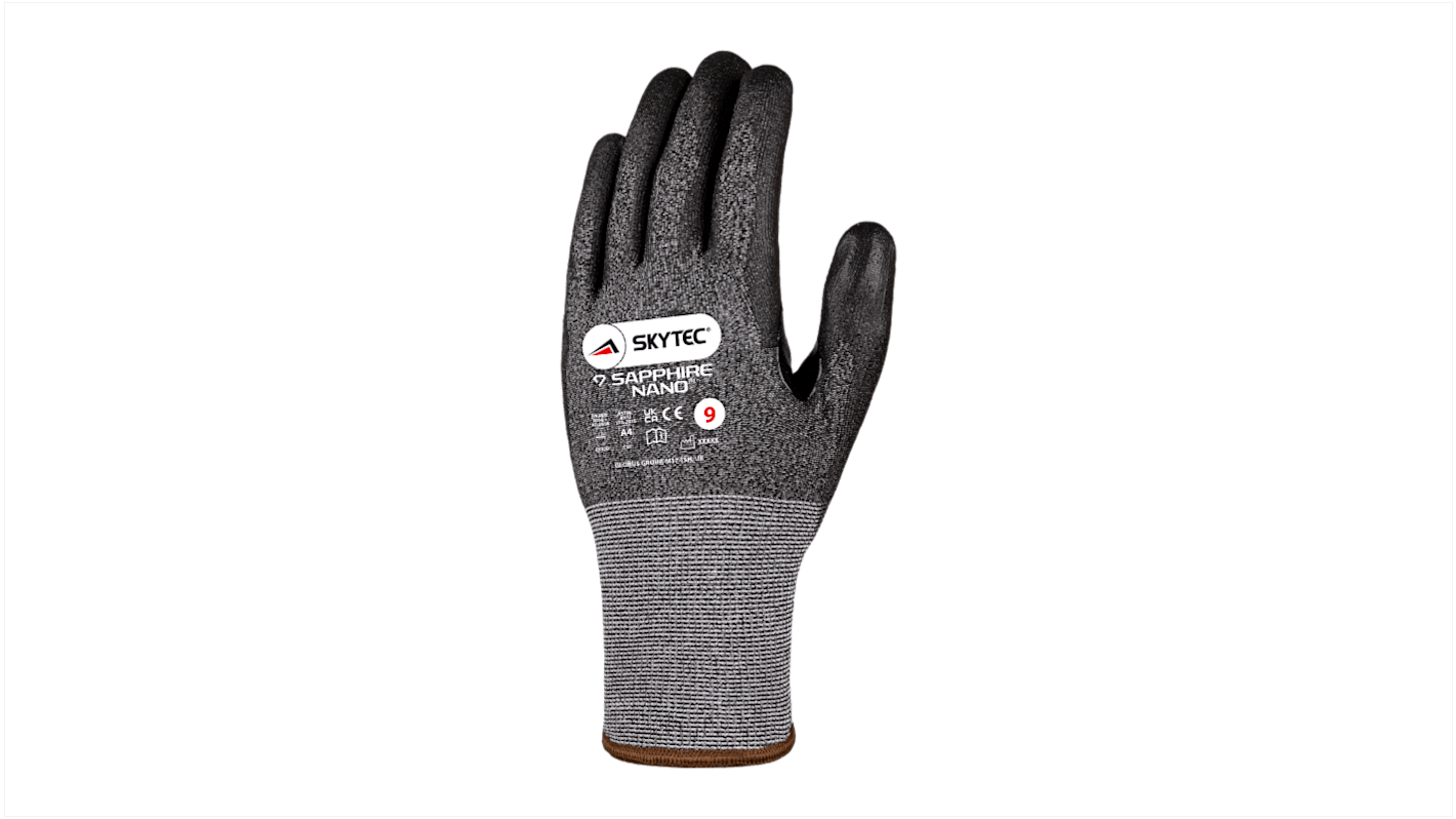 Gants de manutention Skytec SAPPHIRE NANO taille 8, Résistant aux coupures, Noir