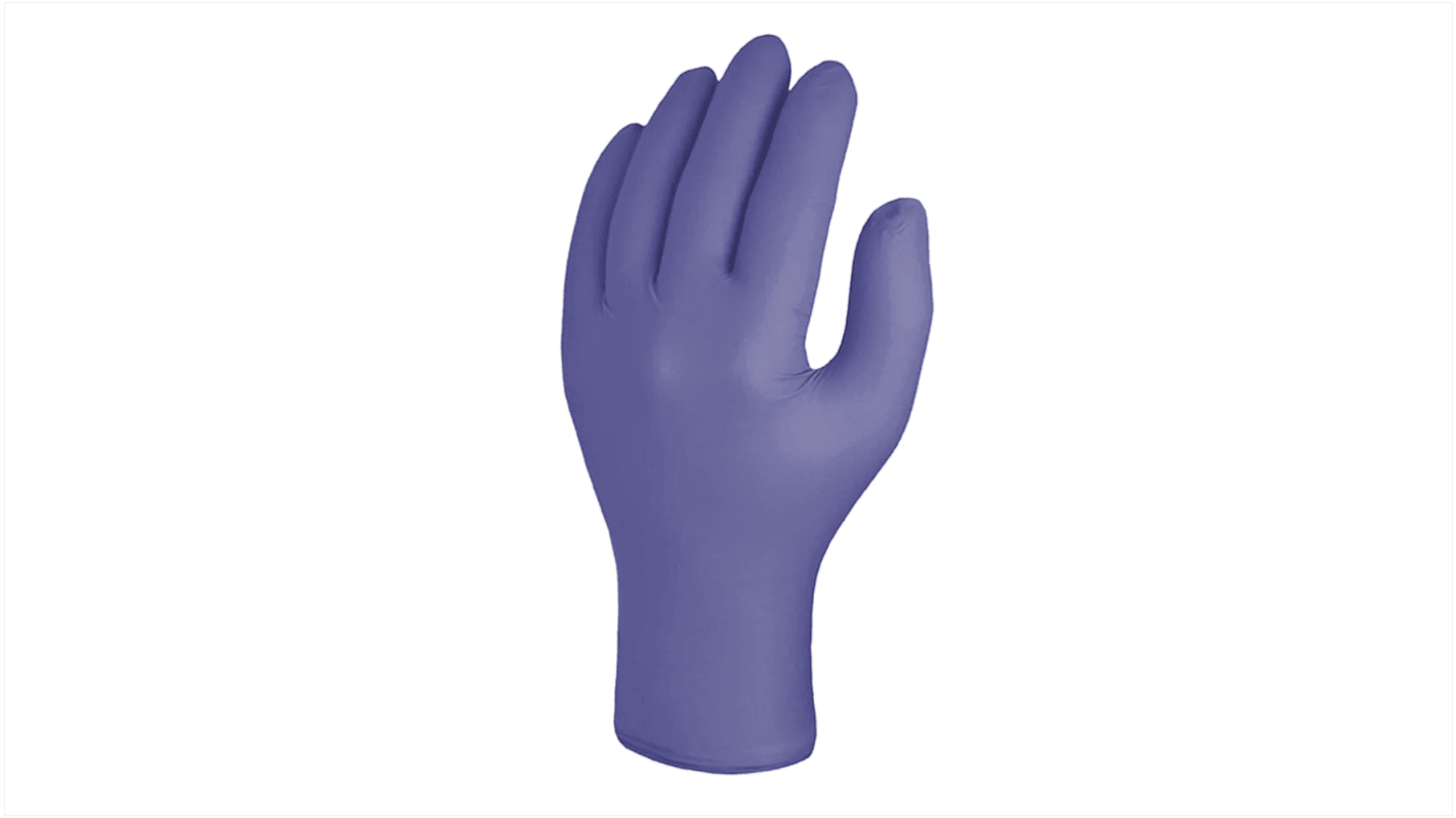 Skytec Chemikalien Einweghandschuhe aus Nitril puderfrei, lebensmittelecht Violett, EN455 Größe 9, L, 100 Stück
