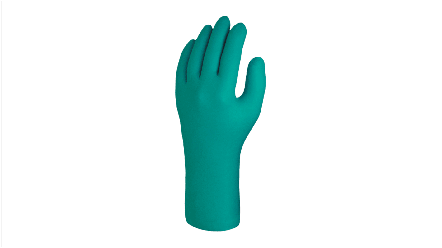 Guantes desechables Skytec sin polvo de Nitrilo Verde, talla XL, caja de 100 unidades