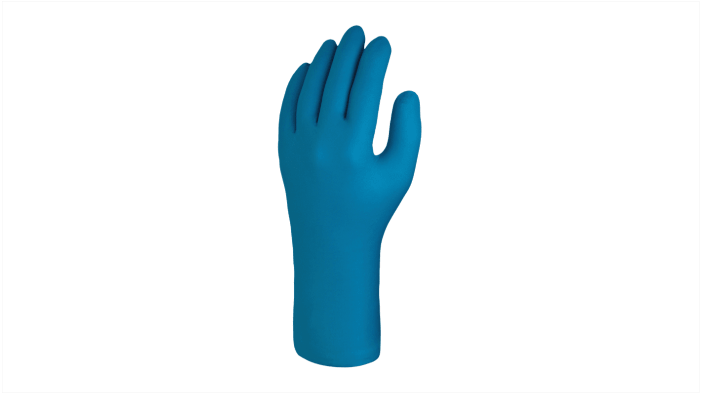 Skytec TX830 Blue Powder-Free Nitrile Disposable Gloves, Size 9, L, 50 per Pack