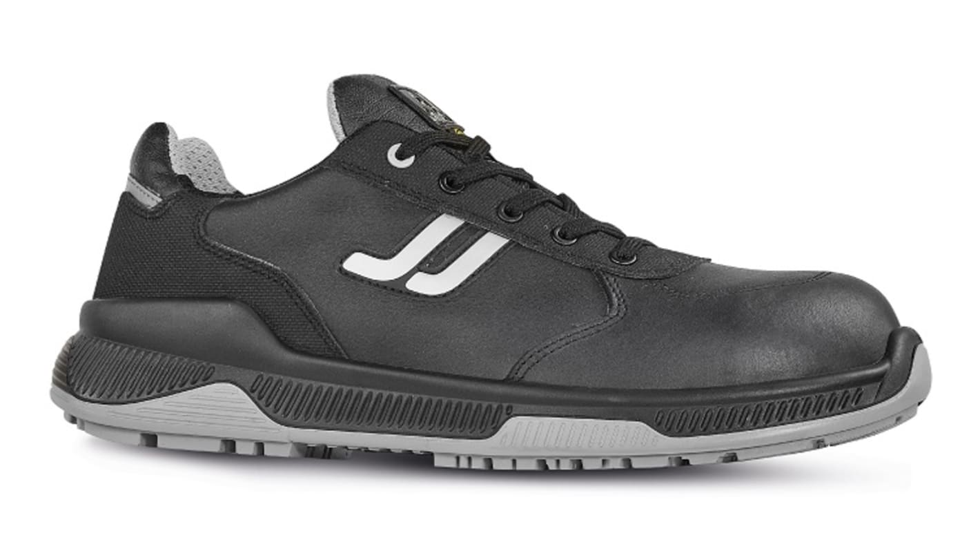 Jallatte Unisex Sicherheitshalbschuhe Schwarz, Grau, mit Zehen-Schutzkappe EN 20345 S3, Größe 35 / UK 2, ESD-sicher