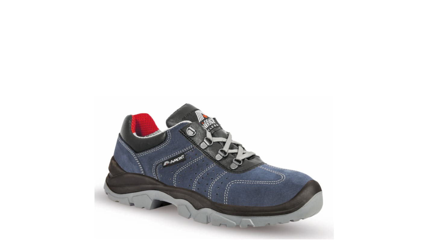 AIMONT ARCO NEW 54610 Unisex Black, Blue, Grey Composite  Toe Capped Safety Shoes, UK 3, EU 36