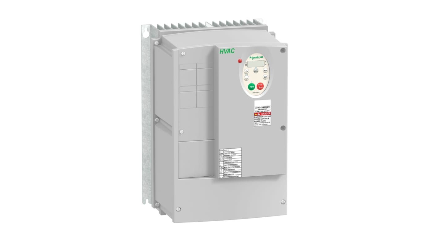 Schneider Electric Variable Speed Drive, 7.5 kW, 3 Phase, 480 V, 11.7 A, ATV212 Series