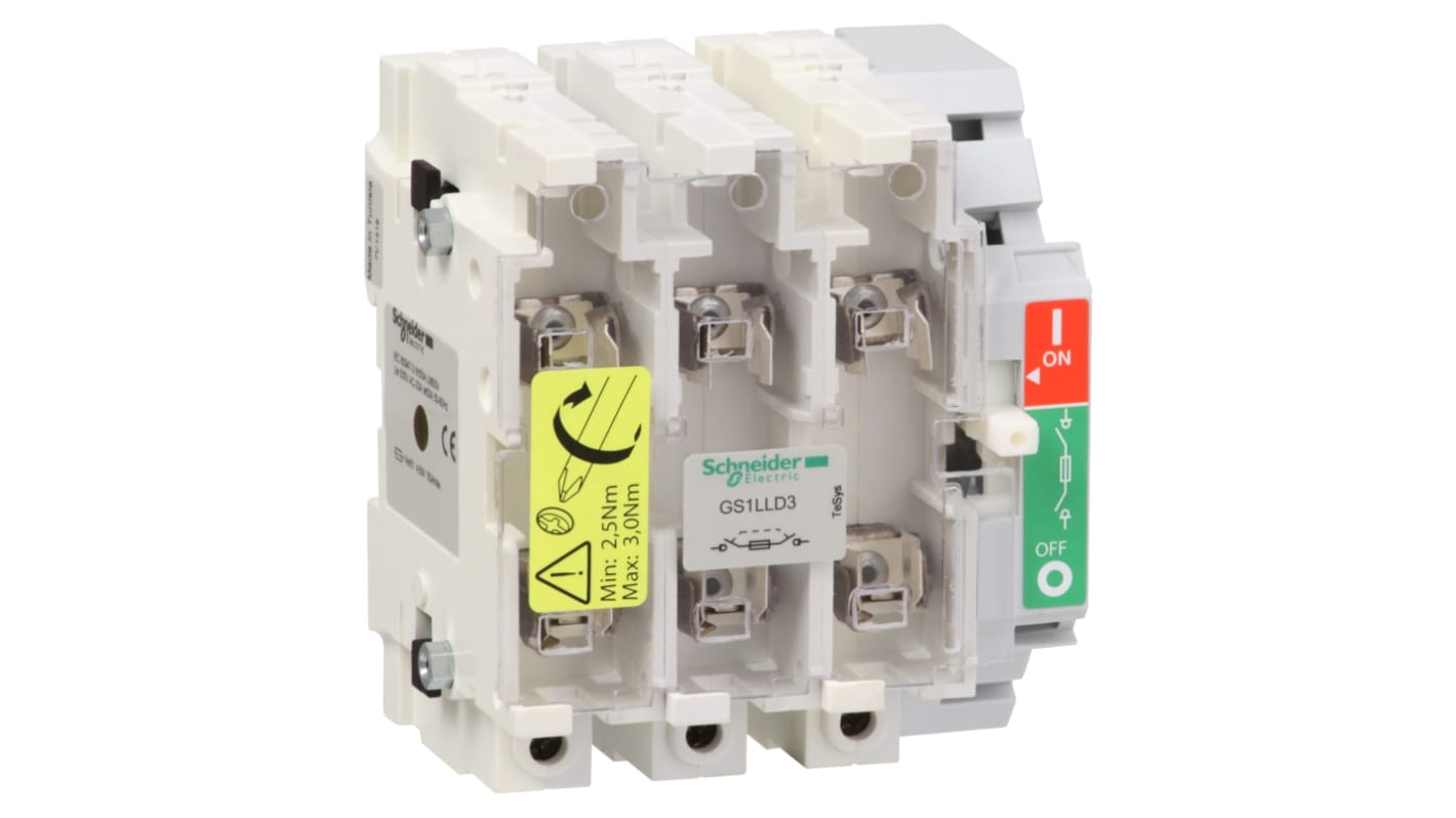 Interruptor seccionador con fusible Schneider Electric, 160A, 3P 160A