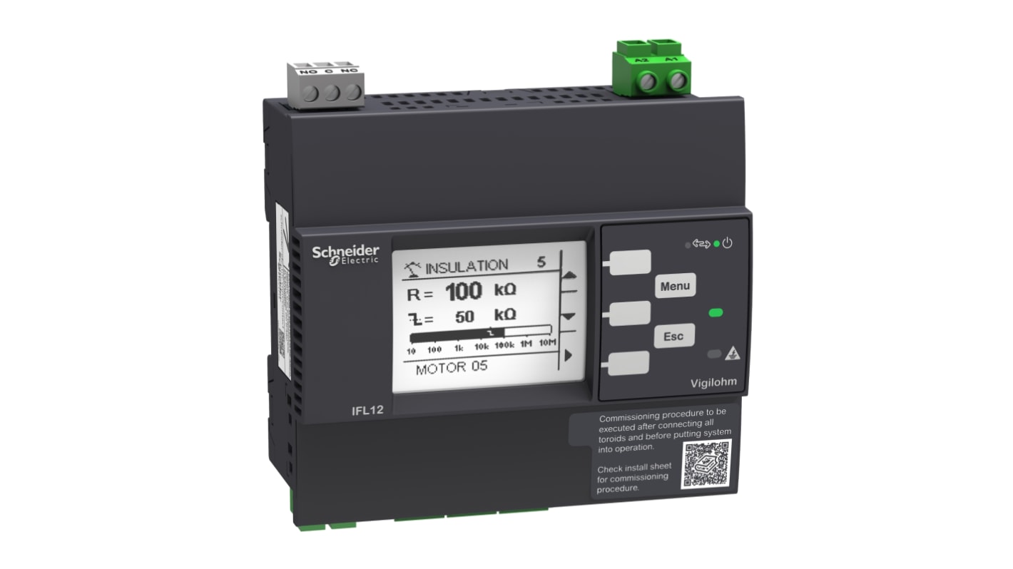 Tester d'isolamento Schneider Electric FL12MC, 100V ca/cc → 440V ca/cc