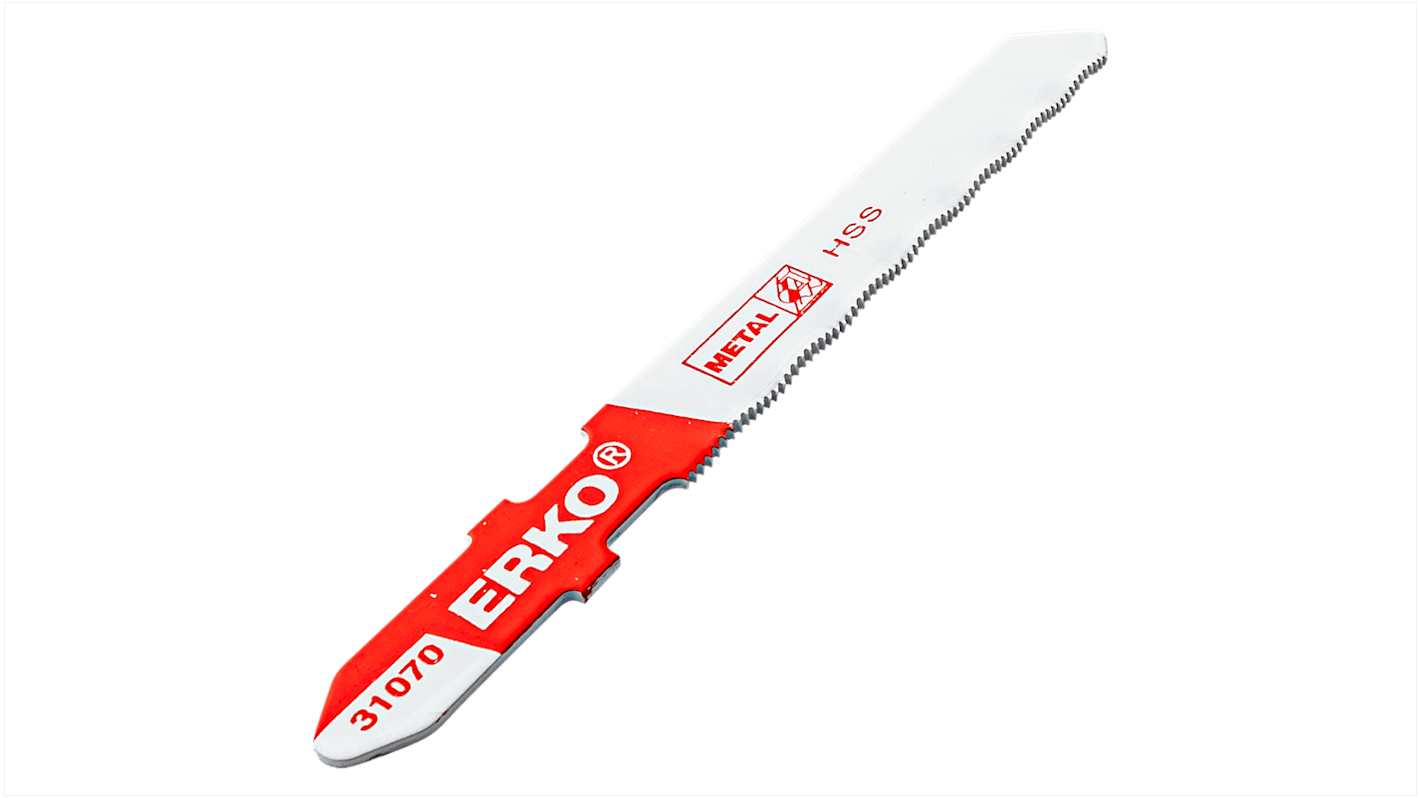 Hoja de sierra de calar ERKO, Longitud de Corte 50mm, 36 dientes por pulgada, 5 unidades, para Metal