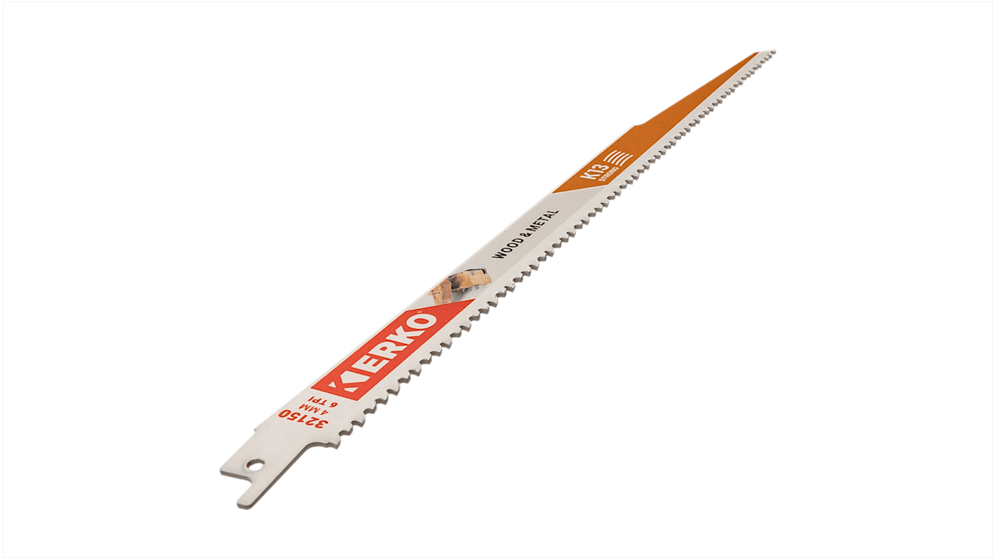 ERKO, 6 Teeth Per Inch Wood 300mm Cutting Length Reciprocating Saw Blade, Pack of 25