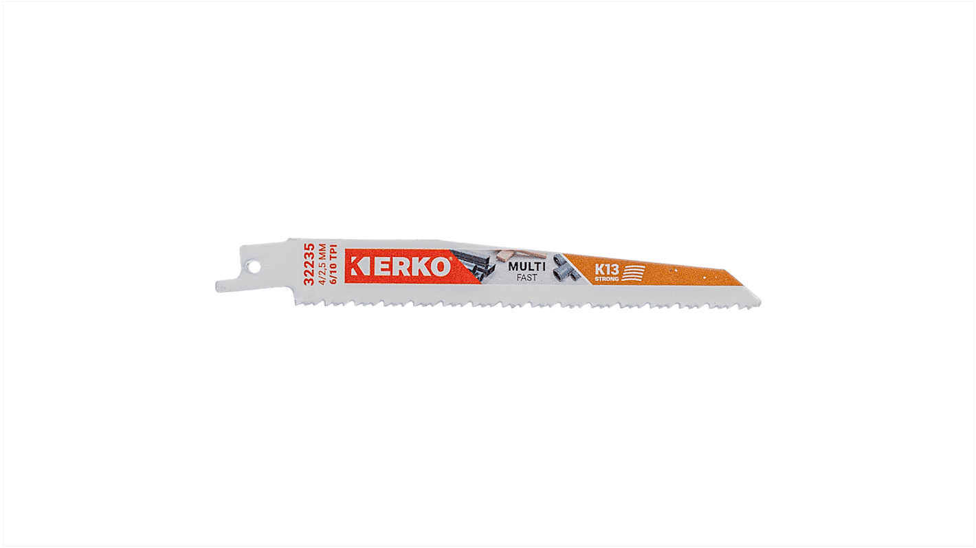 ERKO, 6, 10 Teeth Per Inch Multiple Materials 150mm Cutting Length Reciprocating Saw Blade, Pack of 5