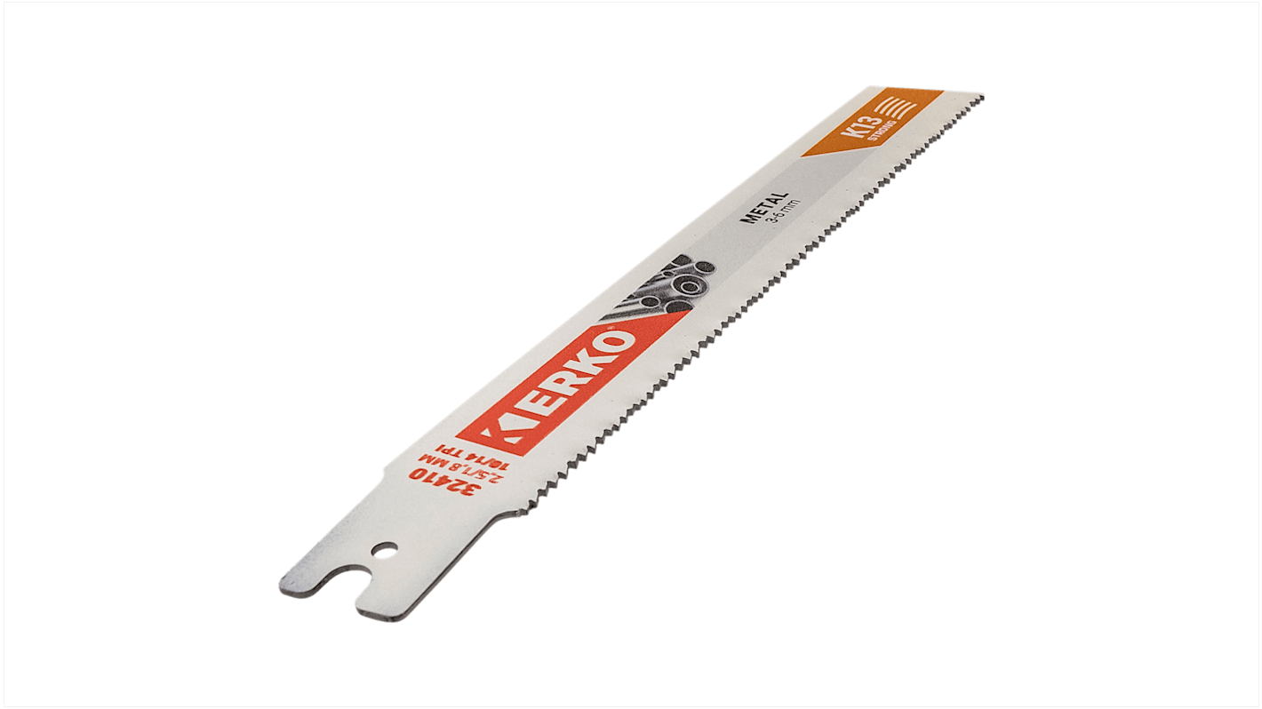 ERKO, 10, 14 Teeth Per Inch Steel 200mm Cutting Length Reciprocating Saw Blade, Pack of 25