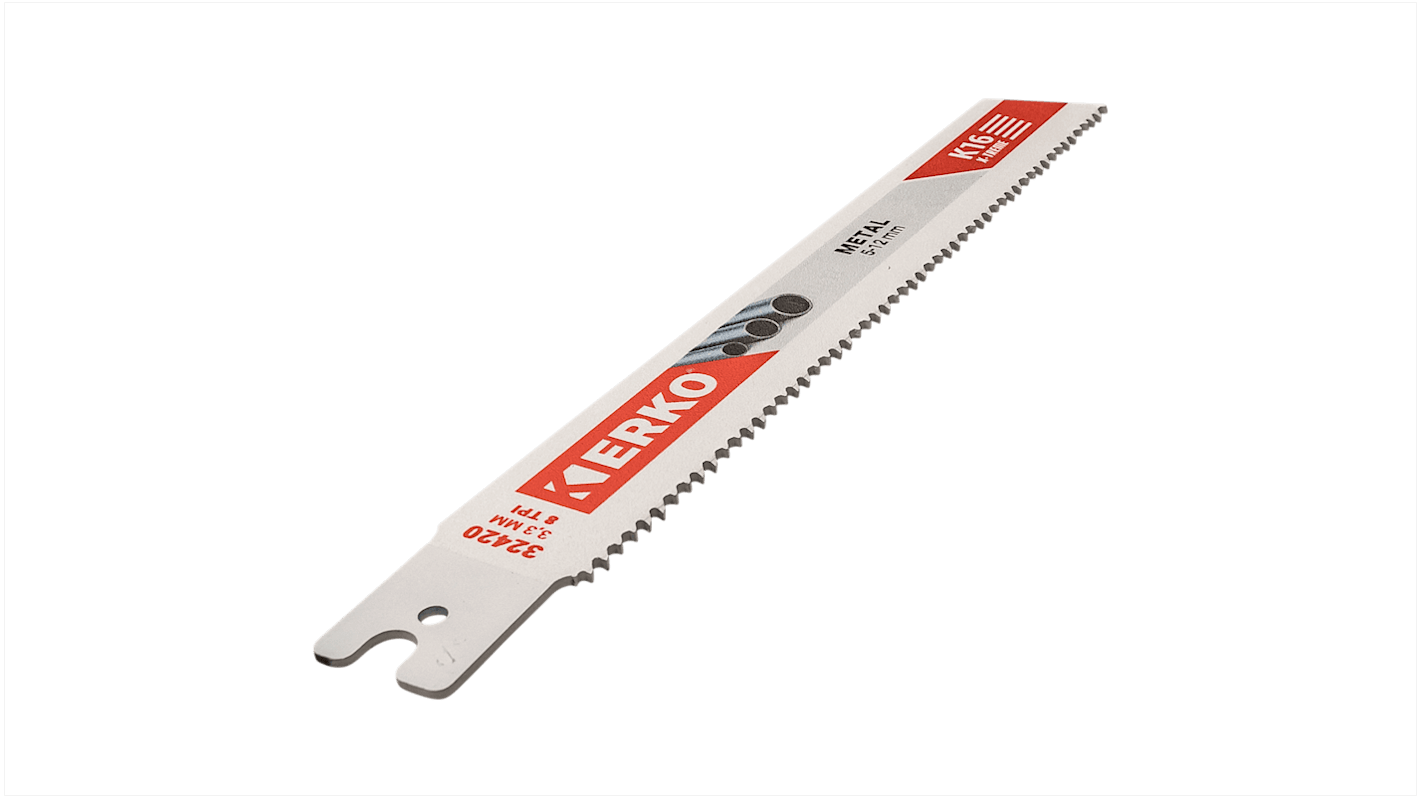 ERKO, 8 Teeth Per Inch Steel 200mm Cutting Length Reciprocating Saw Blade, Pack of 5