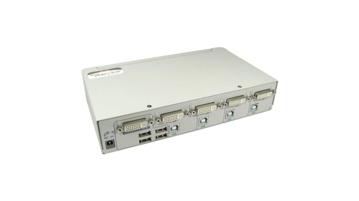 Switch KVM Rextron KVM-DVUSB04 porte = 4 USB 4 DVI-D