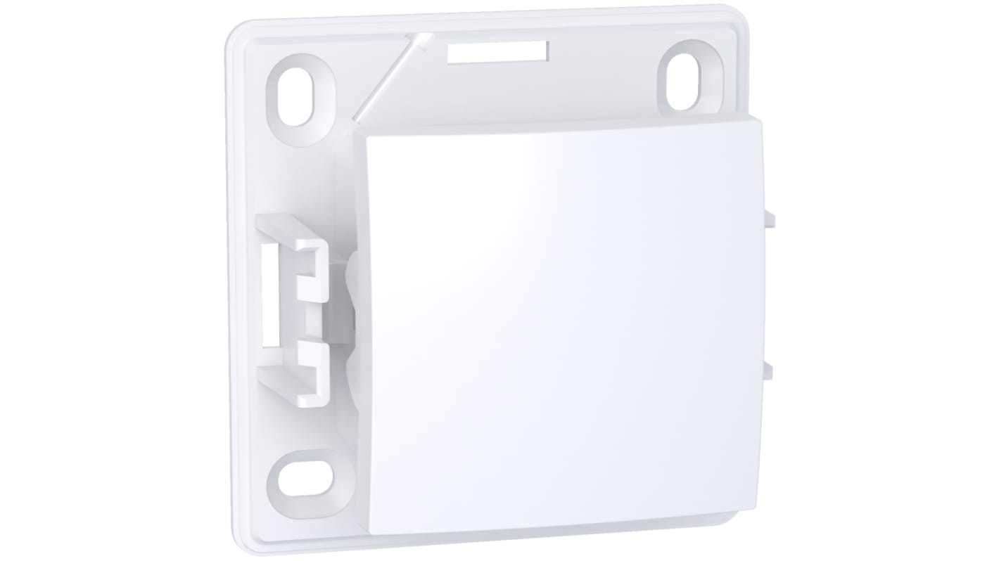 Placca per interruttori Schneider Electric, 1 posto, col. Colore bianco, in Alluminio