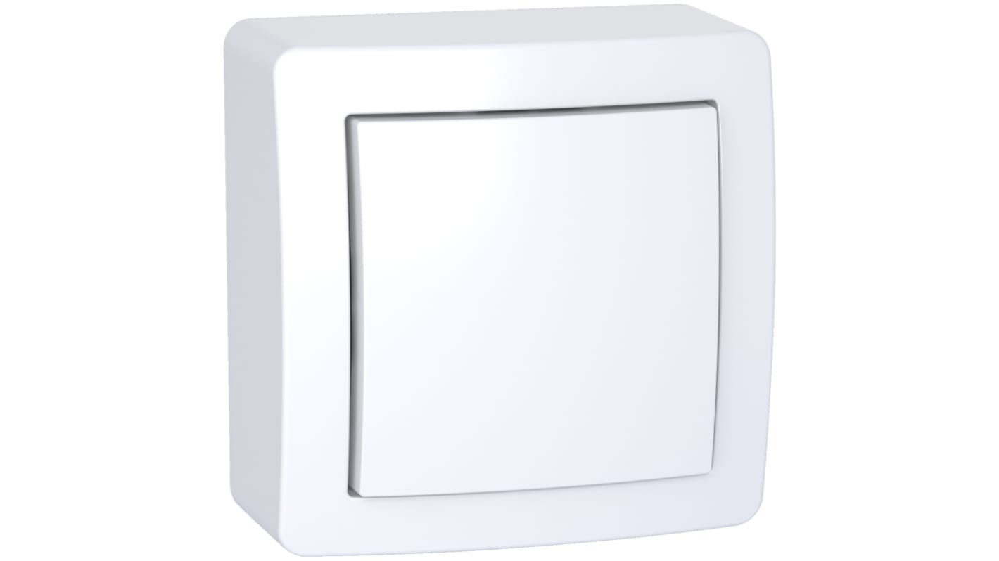 Placca per interruttori Schneider Electric, 1 posto, col. Colore bianco, in Alluminio