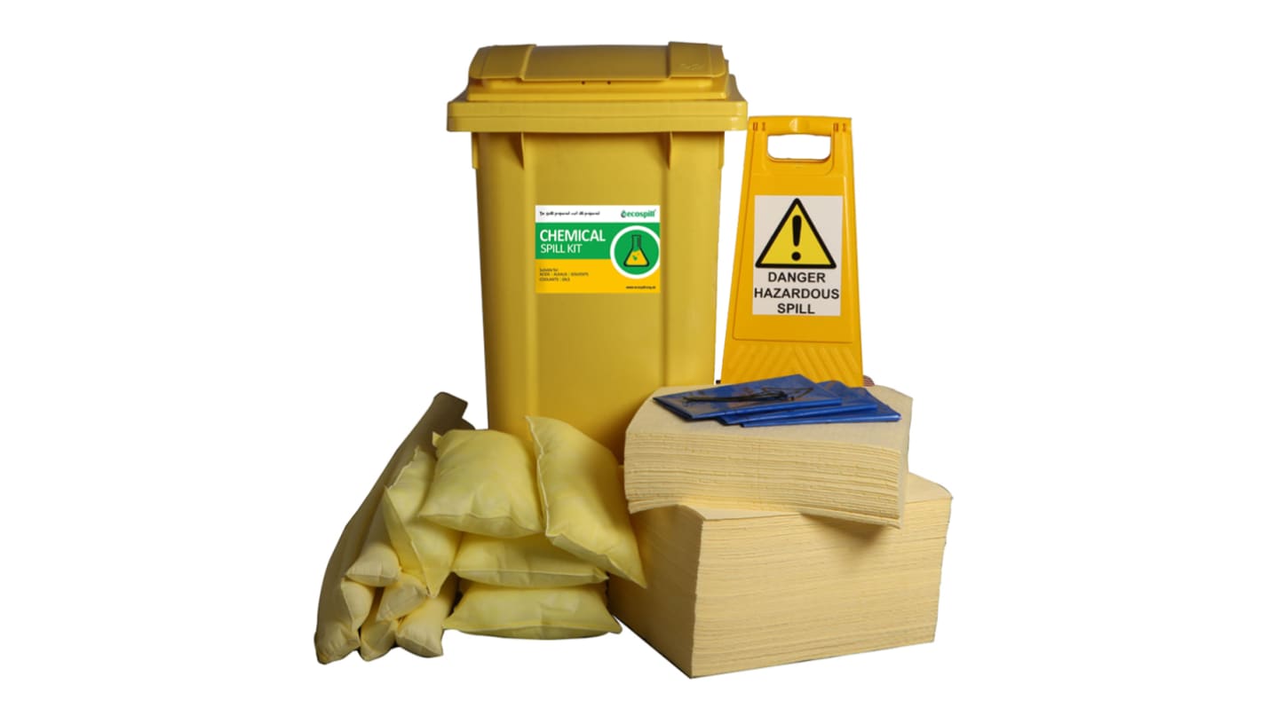Ecospill Ltd Chemical Spill Response Kits Bindemittel-Kit, Aufnahme bis 240 L, Einsatz in Chemie