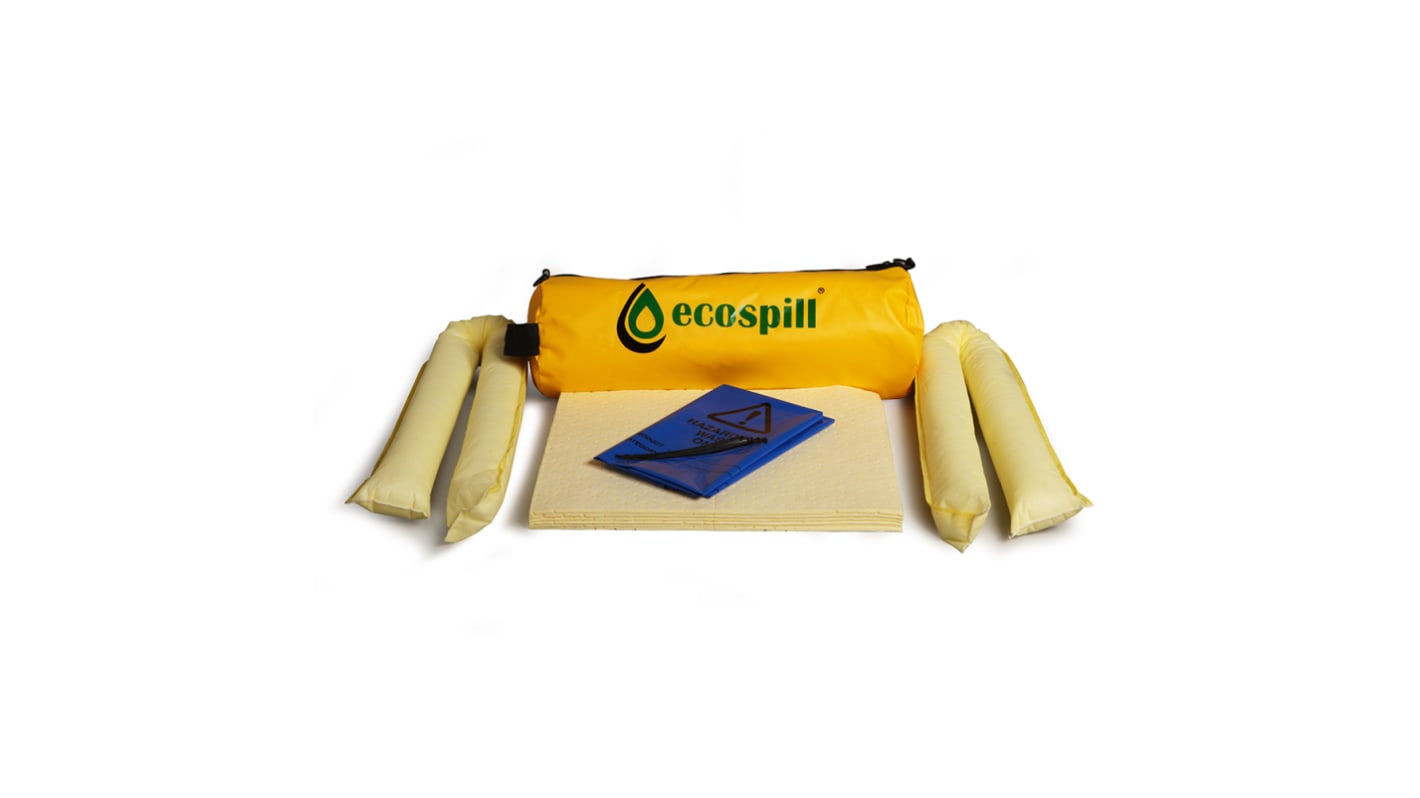 Kit de déversement contient 2 x 1.2Mtrsocks, 2 x Waste Bags &amp; Ties, 12 x Pads 50Cm x 40Cm 56 x 22 x 21 cm pour