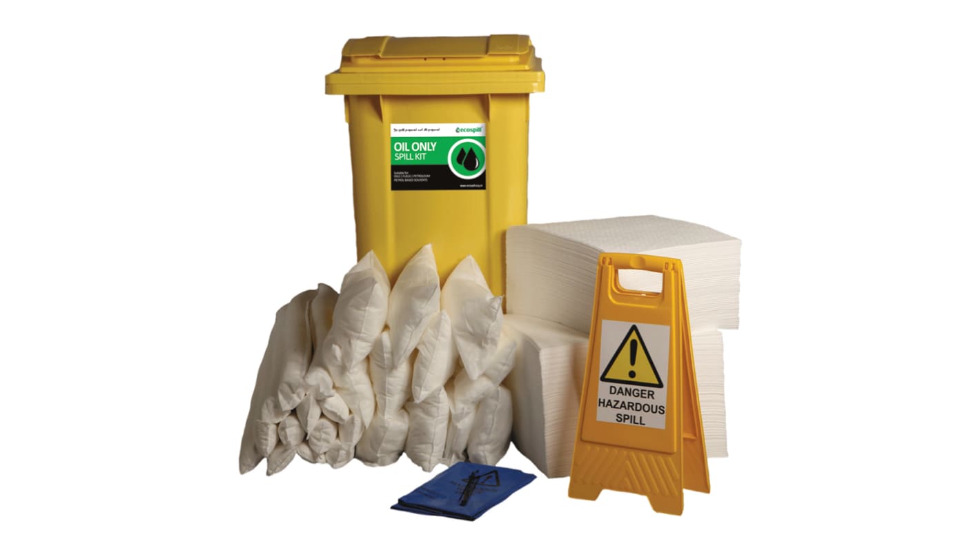 Kit controllo perdite Ecospill Ltd Oil Only 110 x 58 x 86 cm, capacità assorbente 360 L, per Olio