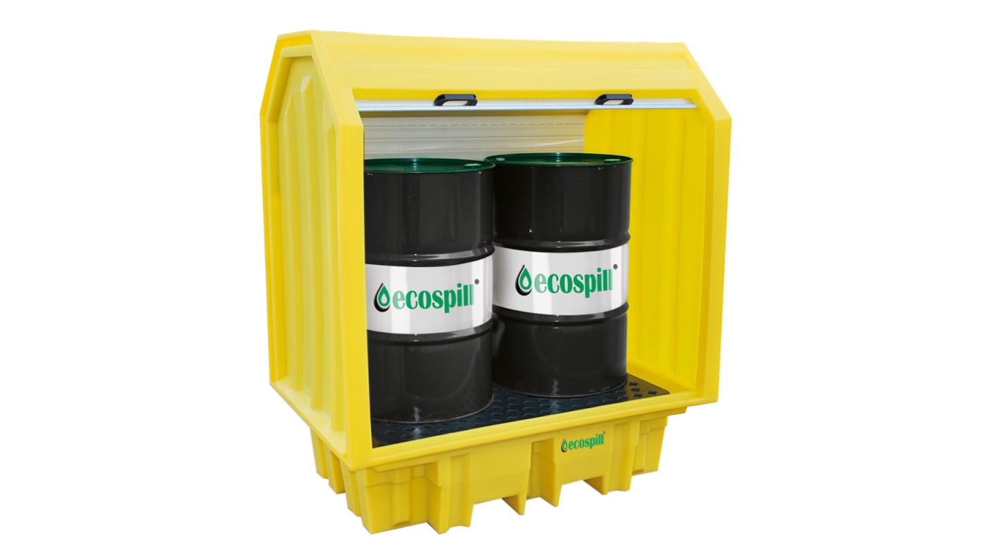 Ecospill Ltd Polyethylene 2 Drum Spill Pallet for Chemical, 230L Capacity