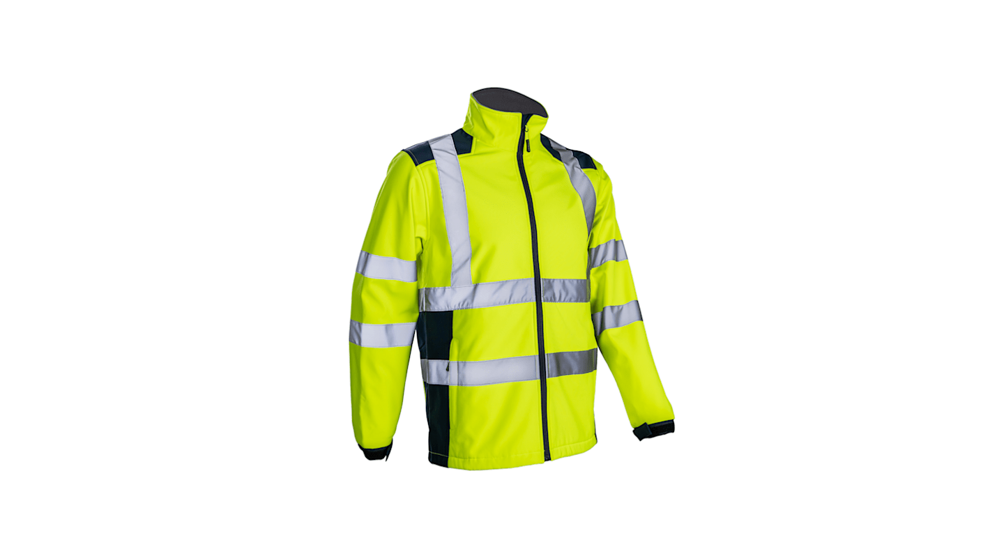 Veste Softshell Homme Coverguard 5KPA16, Jaune/Bleu marine, XL, Respirant, Résistant au froid, Imperméable, Coupe-vent