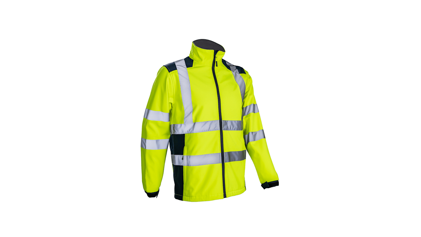 Veste Softshell Homme Coverguard 5KPA16, Jaune/Bleu marine, S, Respirant, Résistant au froid, Imperméable, Coupe-vent