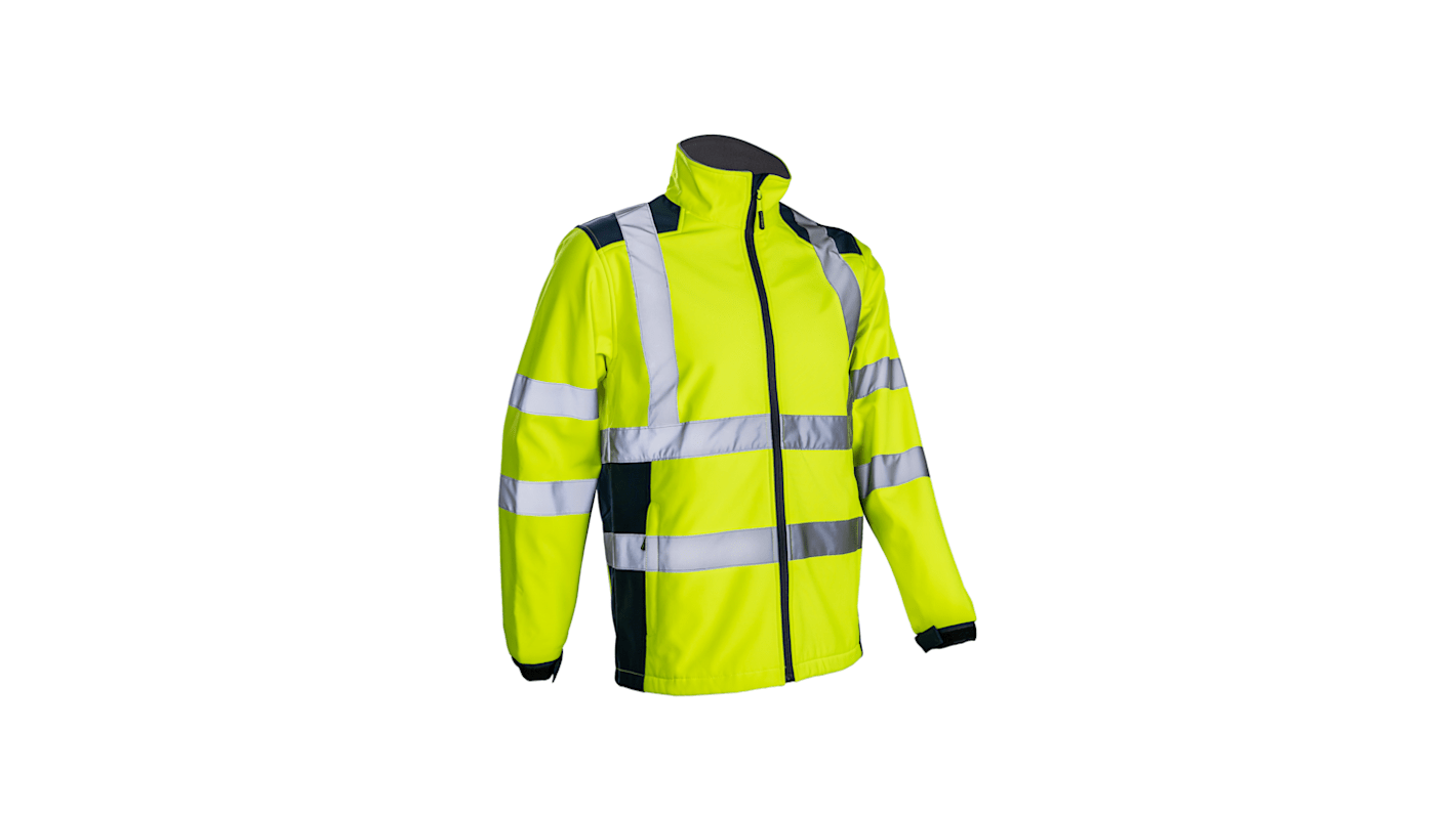 Veste Softshell Homme Coverguard 5KPA16, Jaune/Bleu marine, XL, Respirant, Résistant au froid, Imperméable, Coupe-vent