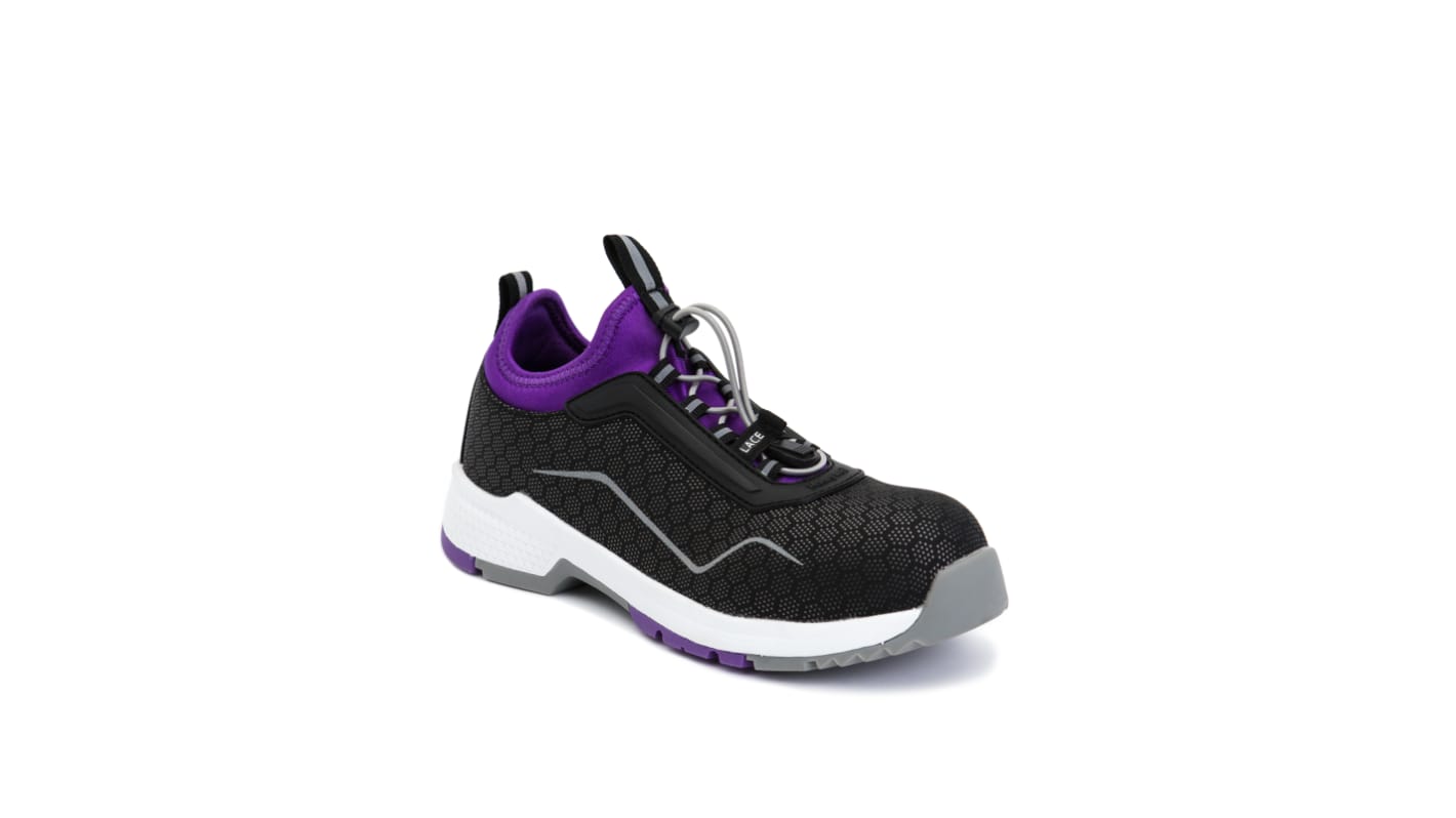 Honeywell Safety COCOON EVO STRETCH S3 Women's Black, Purple Toe Capped Safety Shoes, UK 3.5, EU 36