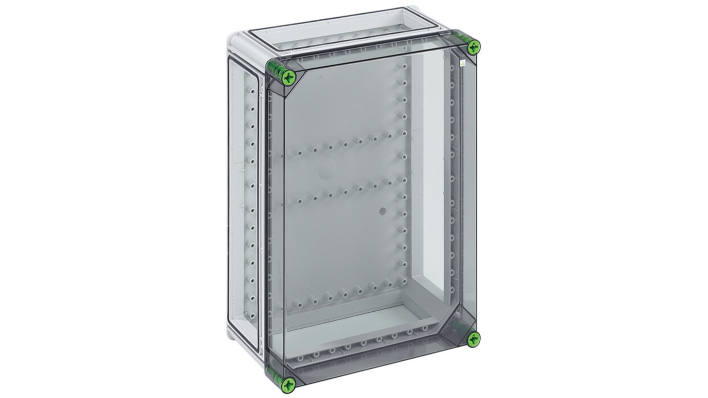 Gunther Spelsberg GTi Series Grey Polycarbonate Enclosure, IP65, IK08, Transparent Lid, 320 x 440 x 179mm