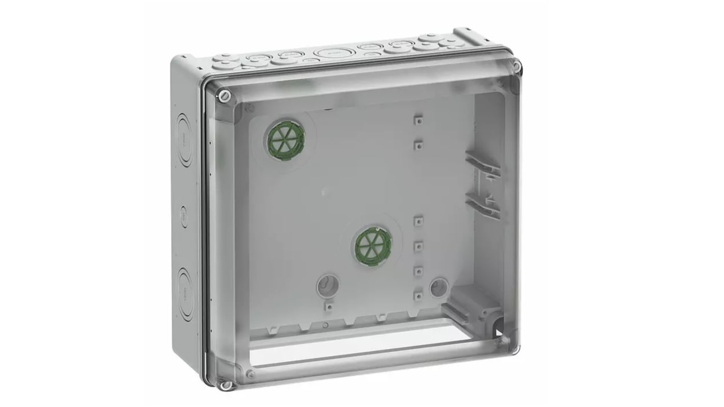 Gunther Spelsberg AK-F Series Grey Plastic Enclosure, IP65, IK08, Flanged, Transparent Lid, 315 x 300 x 147mm