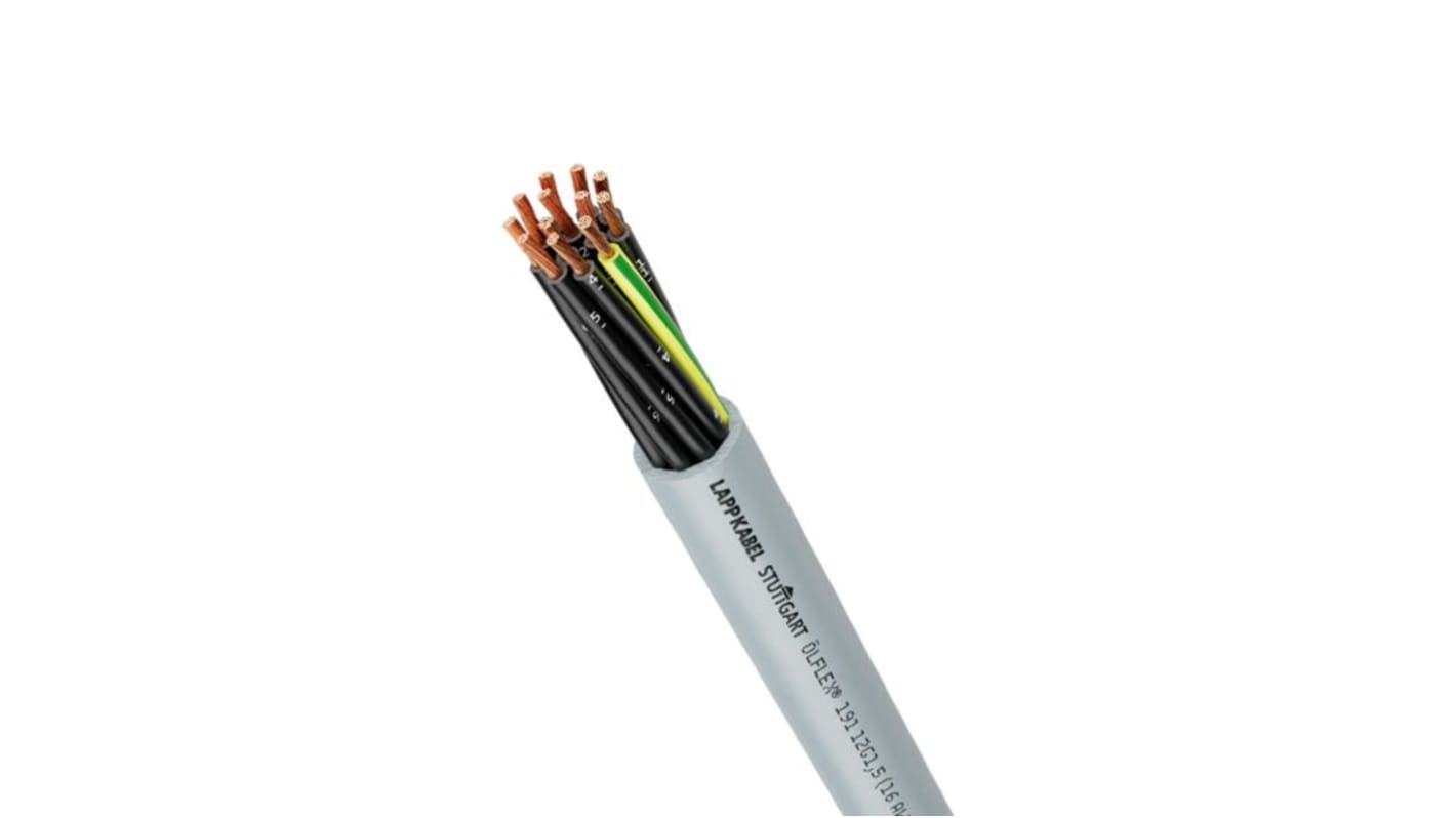 Lapp OLFLEX Control Cable, 4 Cores, 4 mm², Screened, 100m, Grey PVC Sheath