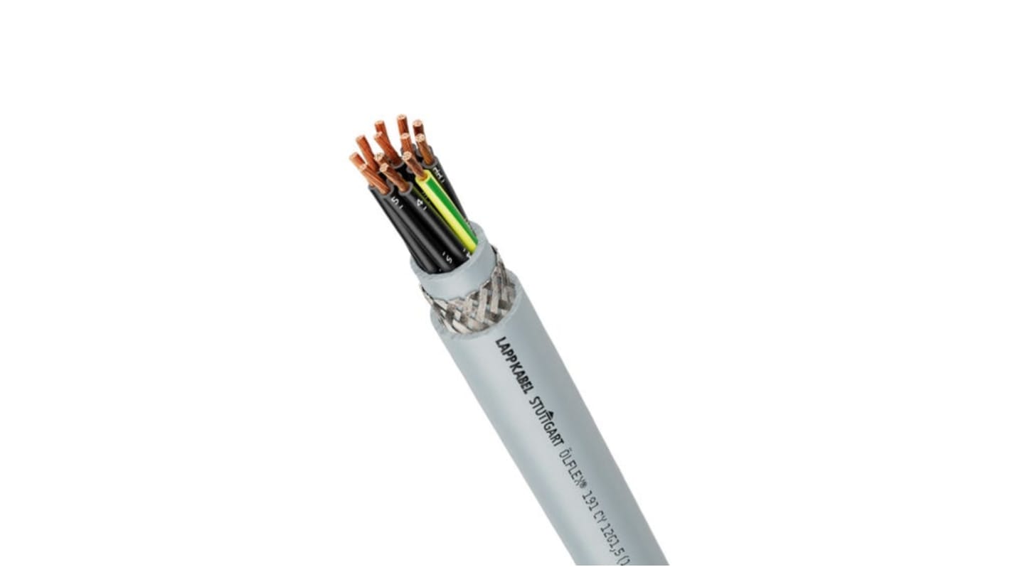 Cable de control apantallado Lapp OLFLEX de 7 núcleos, 1 mm², long. 100m, funda de PVC