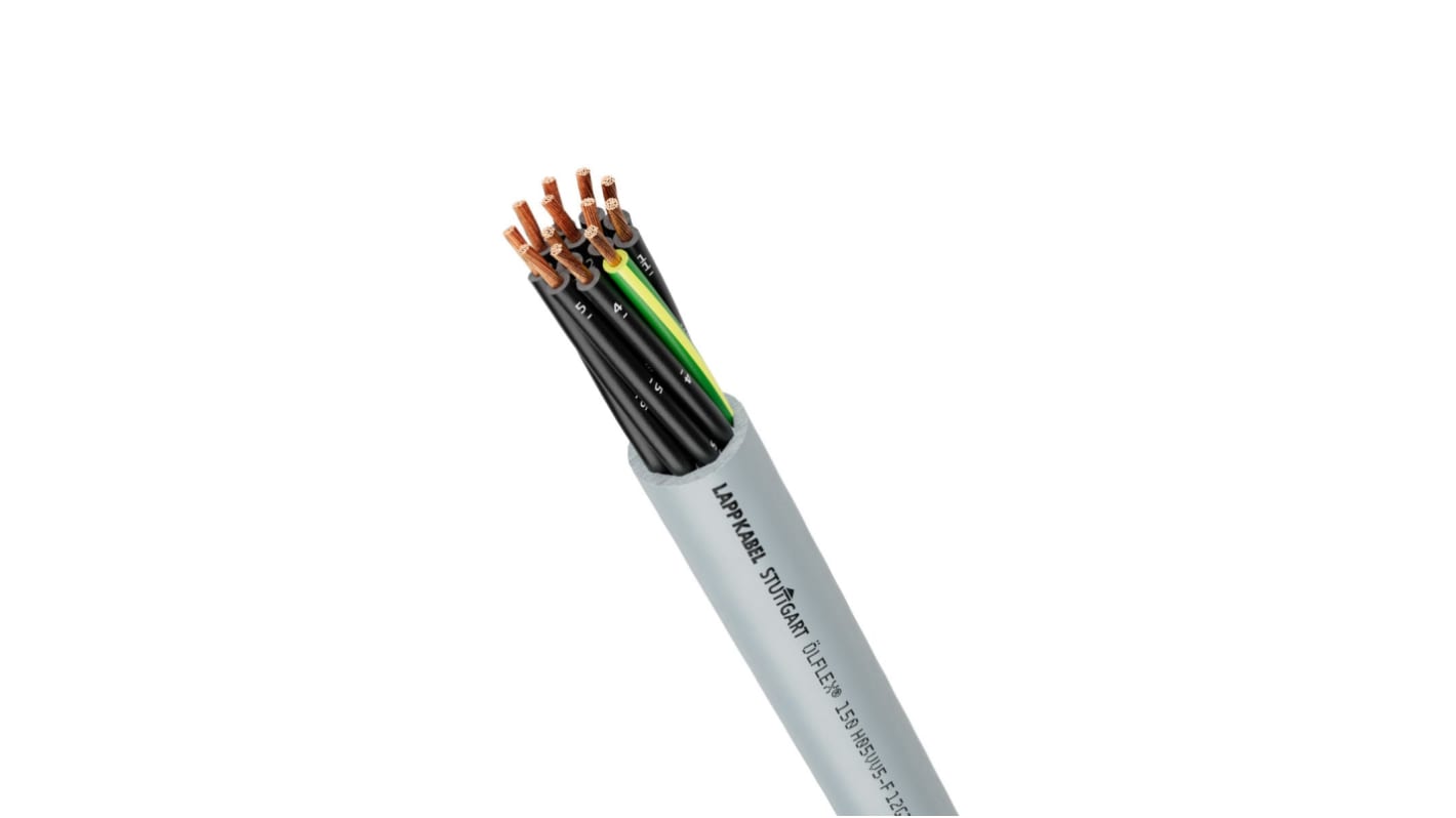 Cable de control apantallado Lapp OLFLEX de 5 núcleos, 0,5 mm², long. 100m, funda de PVC